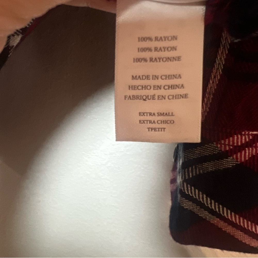 Rails Hunter Plaid Button Up Shirt Cherry Navy White Size XS Soft - Picture 11 of 12
